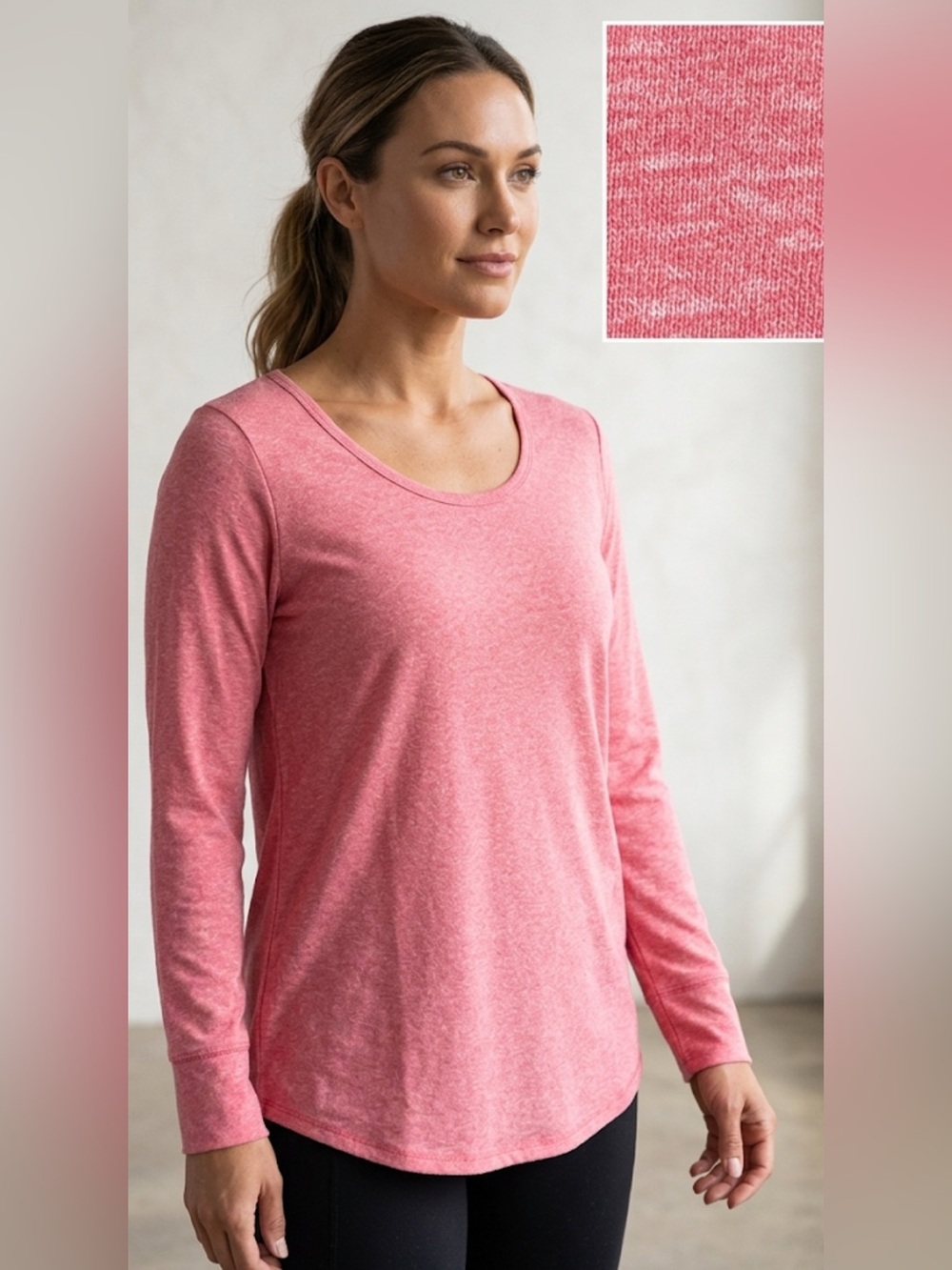 Lularoe Heathered Pink High Low Top